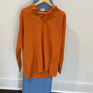 Lacoste orange long sleeve t-shirt size XL
